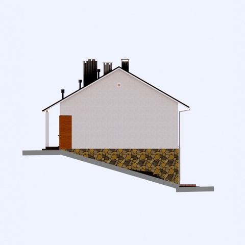 будинок проект, Іванковичи, правий фасад