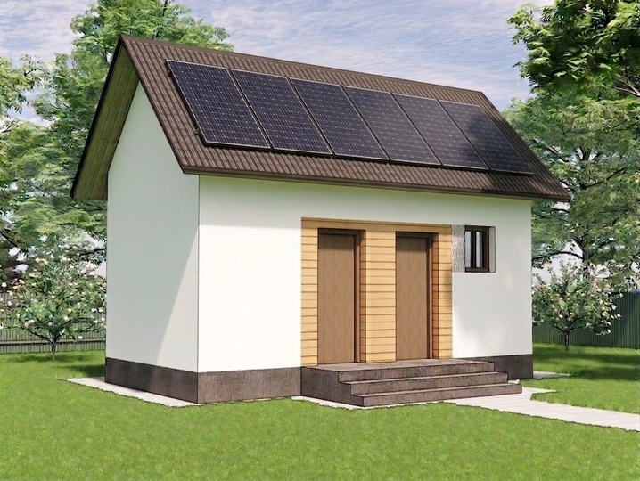 Projekt szopy Saraychik 6 Główna fasada