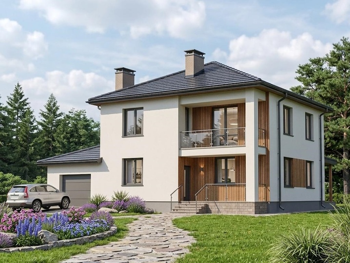projekt domu 195 m2 Jaskółka 15 Główna fasada