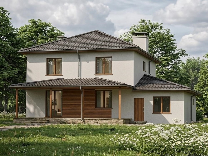projekt domu 195 m2 Jaskółka 15 Tylna fasada
