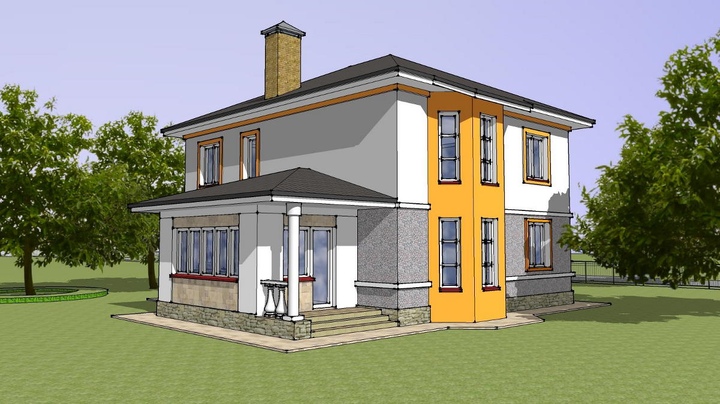  Rear facade