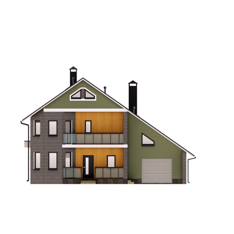 проектування будинку Україна 198 м2 Горлиця 4, головний фасад 