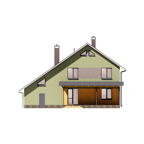 проектування будинку Україна 198 м2 Горлиця 4, задній фасад