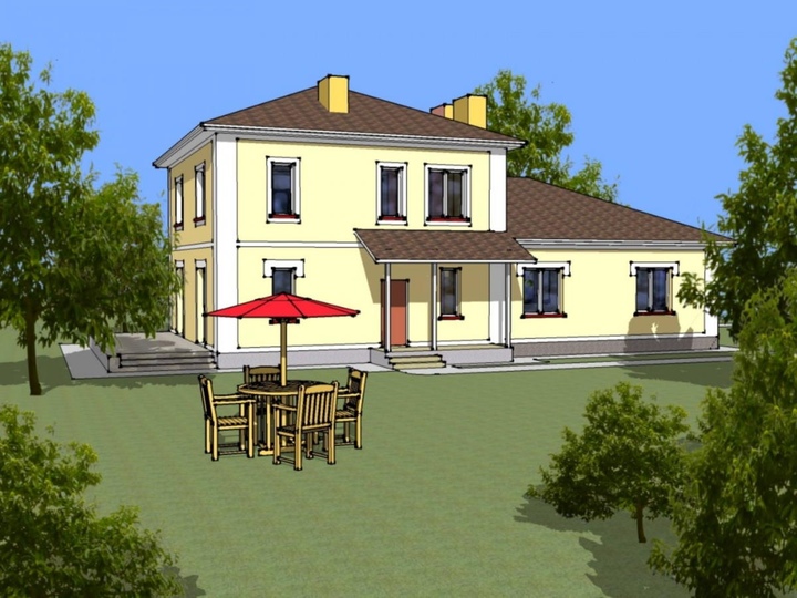 house project Family 200 m2 Main facade
