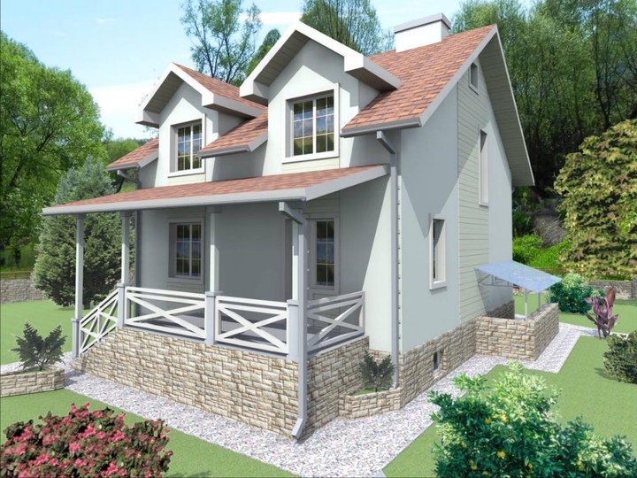 projekt domu Dasha 2 202 m2 Tylna fasada