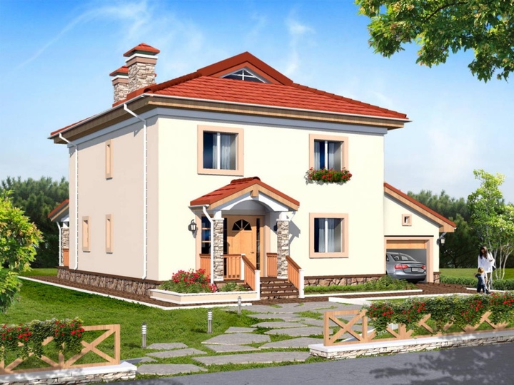 проект будинку 203 м2 Артем 2 Головний фасад