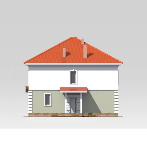 проект будинку, Богуслав, головний фасад