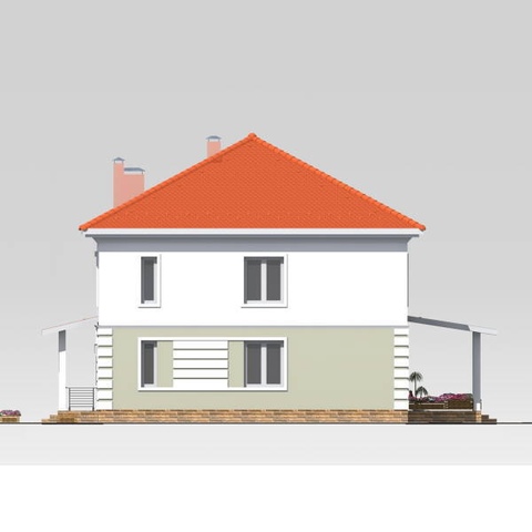 проект будинку, Богуслав, правий фасад