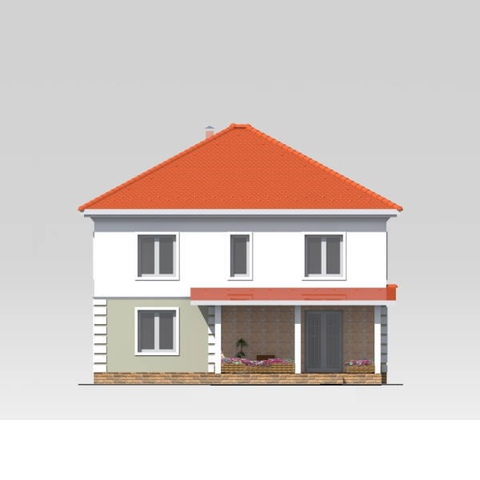 проект будинку, Богуслав, задній фасад