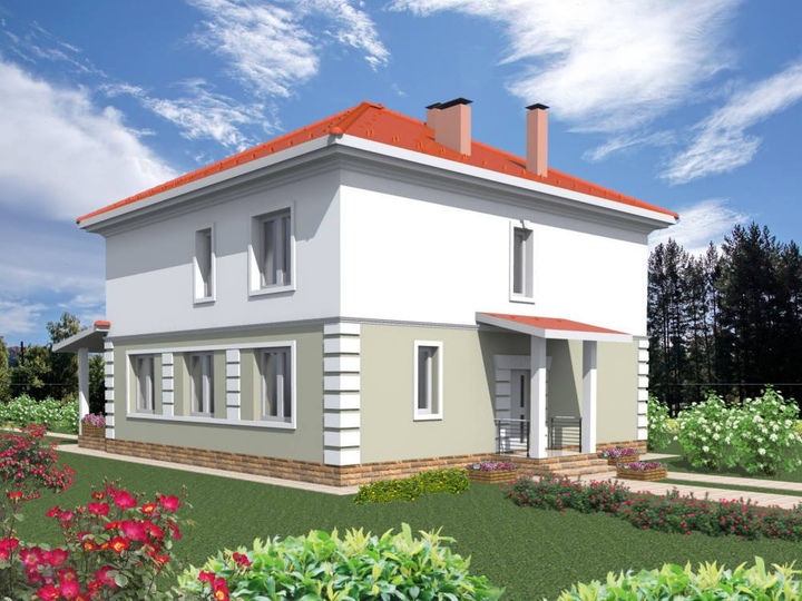 projekt domu 206 m2 Boguslav Główna fasada