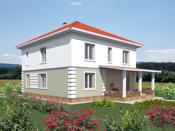 projekt domu 206 m2 Boguslav Tylna fasada