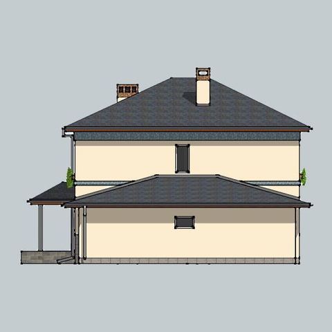проекти котеджу правий фасад