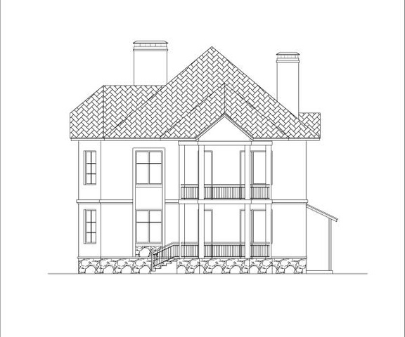 проекты коттеджа правый фасад