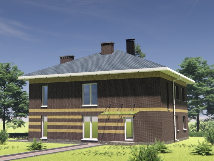 project of a house of 236 m2 Robert Rear facade