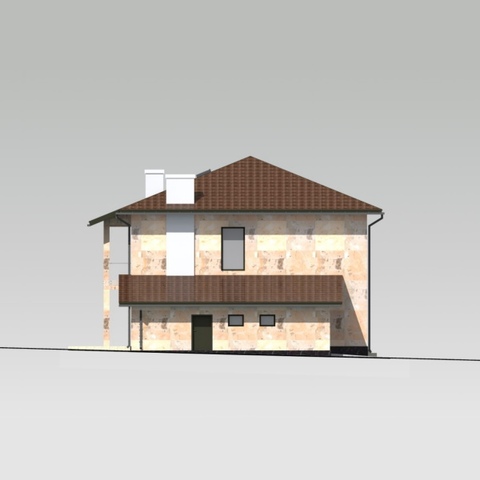 проект будинку , Крюківщина, лівий фасад 