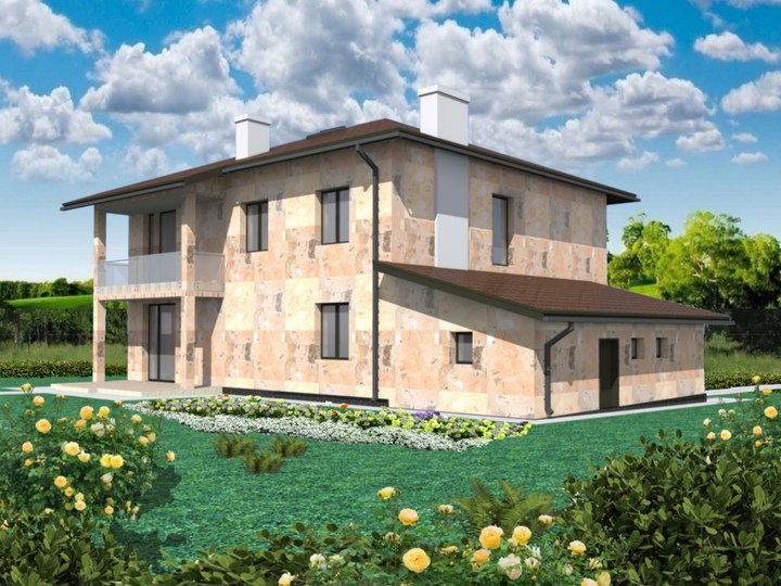 projekt domu 258 m2 Kryukivshchyna Tylna fasada