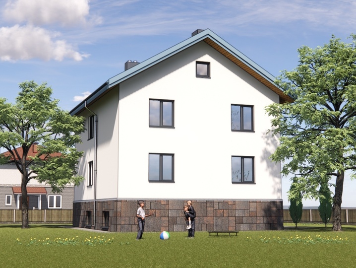projekt domu Natali to 264 m2 Tylna fasada