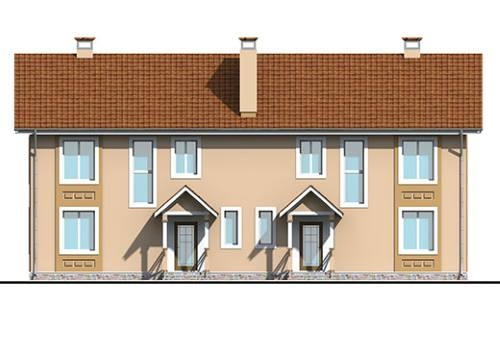 головний фасад будинку для двох родин Міха 3