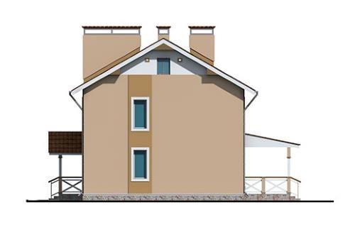 правий фасад проекту будинку для двох родин, Міха 3