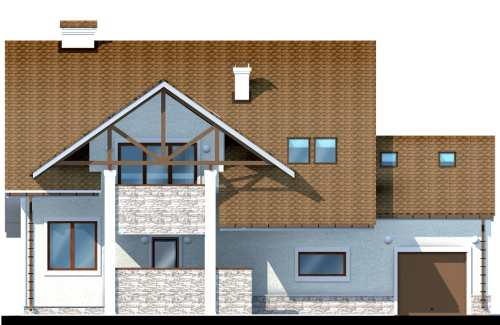 проект будинку с гаражем Сакура центральний фасад