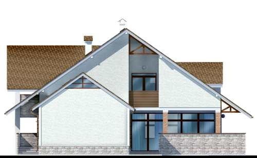 проект котеджа Котедж Сакура лівий боковий фасад