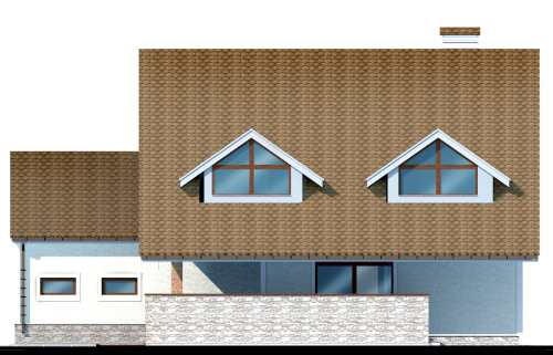 проект котеджа Сакура задній фасад