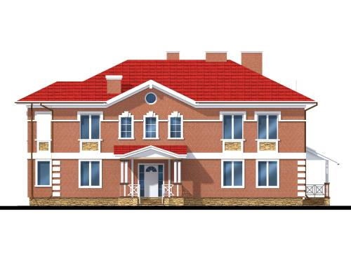 Великий будинок з газобетону Туз головний фасад