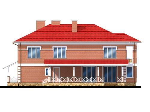 Великий будинок з газобетону Туз дворової фасад