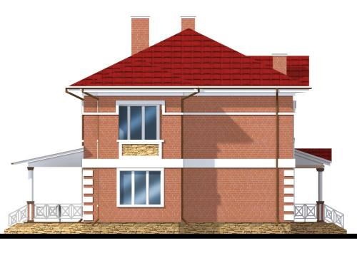 Великий будинок з газобетону Туз західний фасад