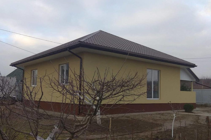 Одноповерховий будинок з газобетону 65 м2 готовий проект