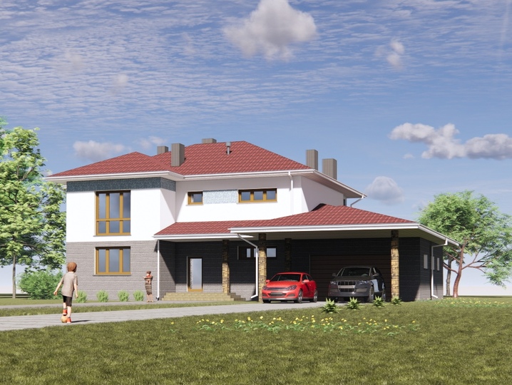 Country house Khodosivka 302 m2 Main facade
