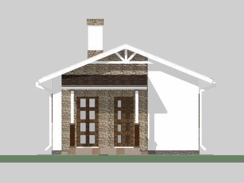 проект лазні - головний фасад