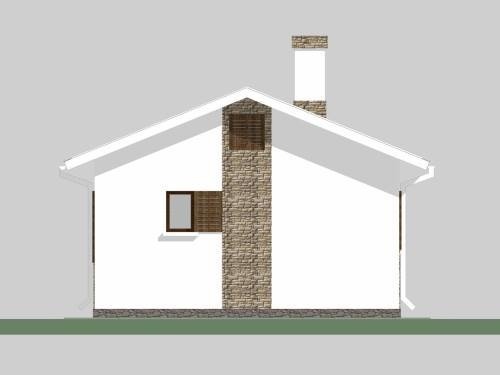 проект  лазні - задній фасад