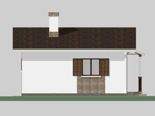 проект лазні - боковий фасад