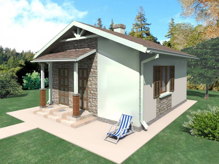 проект будинку 30 м2 Пролісок Головний фасад