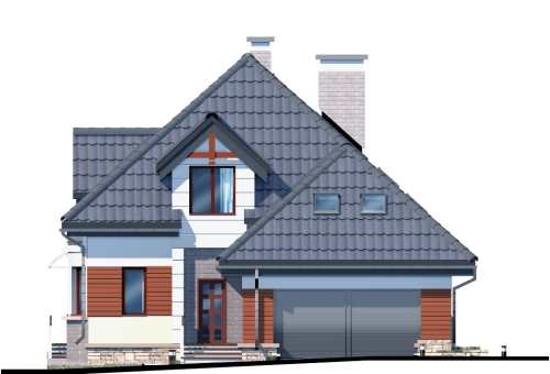 Заміський будинок проект коттеджу Жанна 327 м2 головний фасад