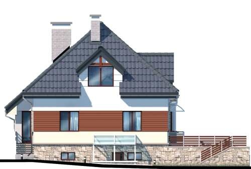 Заміський будинок проект коттеджу Жанна 327 м2 дворовий фасад