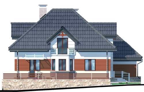 Заміський будинок проект коттеджу Жанна 327 м2 східний фасад