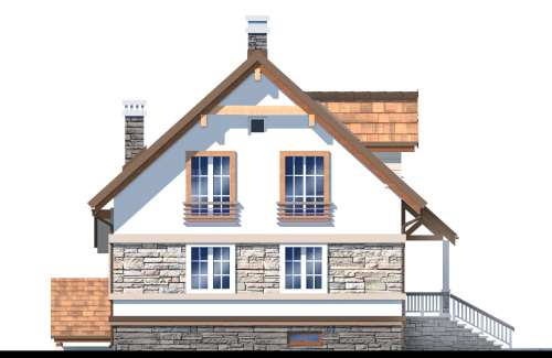 Проект цегляного будинку бічний фасад