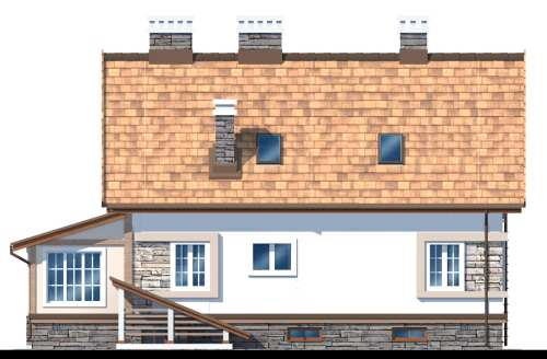 Проект цегляного будинку правий боковий фасад