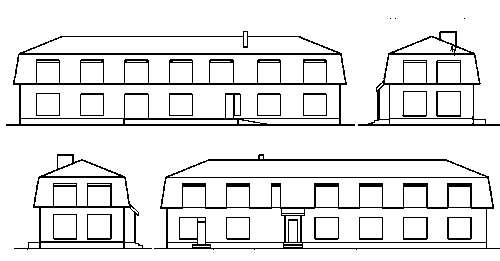 готовий проект котеджу для бізнесу - Оранжерея, фасады