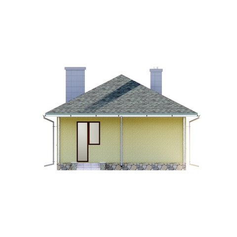 будинок проект, Мілона 2, задній фасад