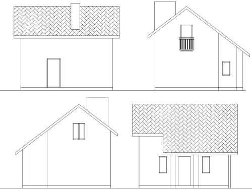 Дачний будиночок фасади