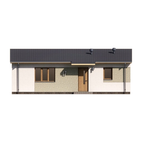 Фасад одноповерхового будинку Арциз СІП 59м2