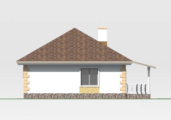 Одноповерховий будинок боковий фасад