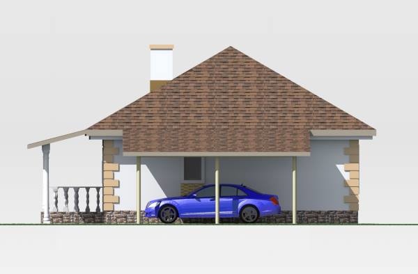 Будинок з газобетону боковий фасад
