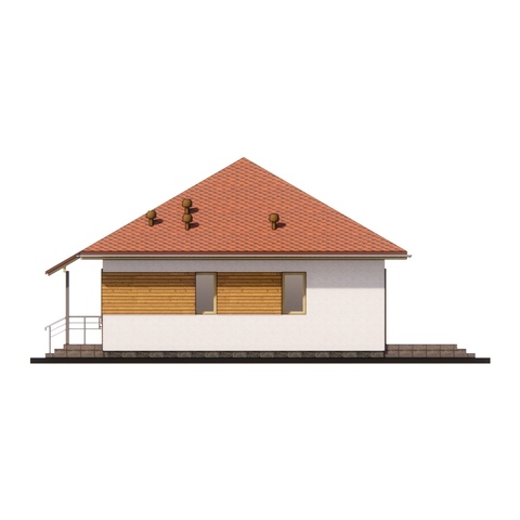 фасад одноповерхового будинку Корольок 4