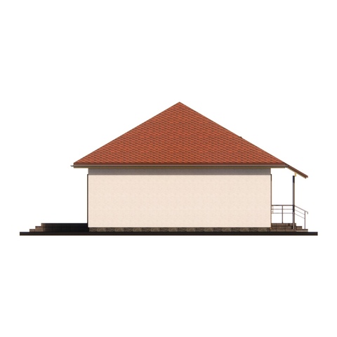 фасад одноповерхового будинку Корольок 4