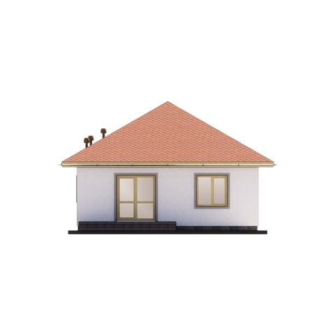 фасад одноповерхового будинку Корольок 4