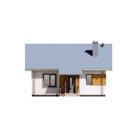 фасад одноповерхового будинку Корольок 3